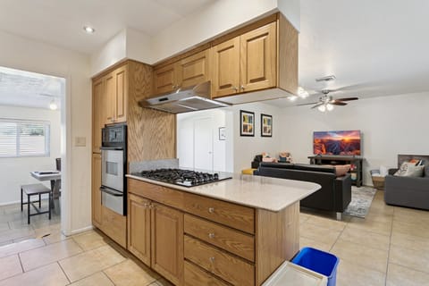Fully stocked kitchen