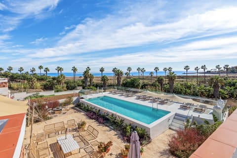 Patio and swimming pool