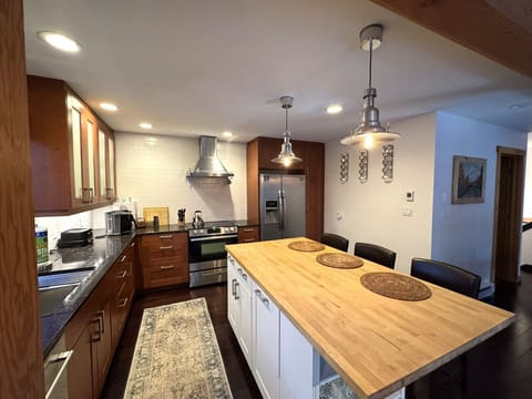 New fully equipped Kitchen with butcher block island