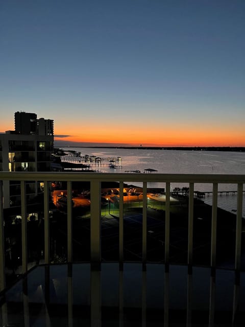 Sunsets from the balcony that are hard to beat!