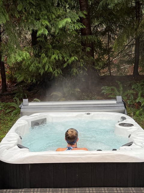 Take a relaxing soak in the NEW private hot tub!