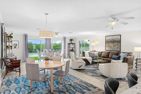 Spacious living room with comfortable seating options