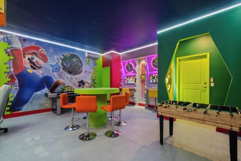 Mario Themed Custom Game Room