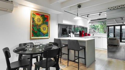 Chic dining area perfect for shared meals and relaxing evenings.