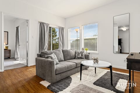 Sunlight, symmetry, and a sneak peek into the bedroom beyond