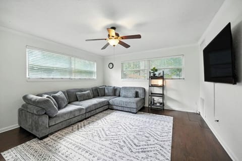 Bright living room w/ roomy sectional & views for laid-back hangouts