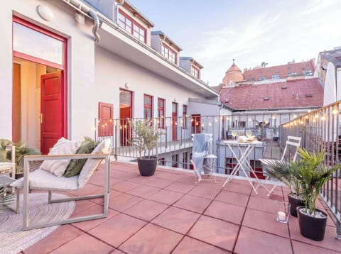 A spacious private terrace is available for your use throughout the stay. The terrace is directly accessible from the apartment and provides a comfortable outdoor space just for you.