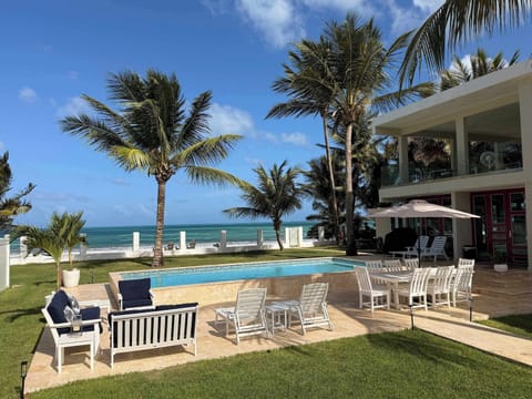 Villa backyard with a view.