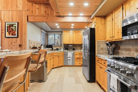 Ample counter space in the kitchen for meal prepping.