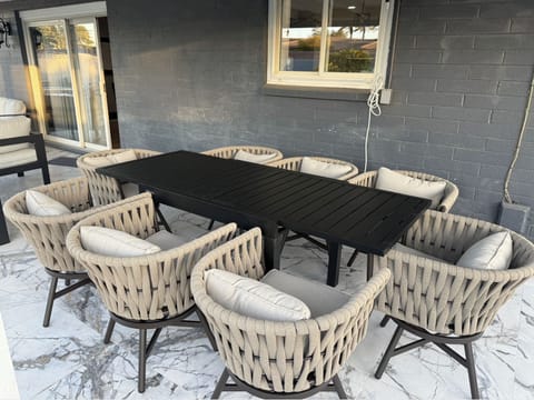 Sink into plush outdoor seating and unwind under the Arizona sun — your private oasis awaits.