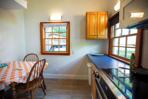 the kitchen has a cozy dining area that we know you'll enjoy spending time in. 