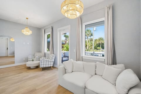 Thoughtfully designed comfy living space with modern touches.