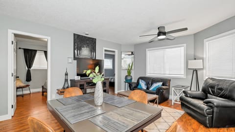 Knockan Hill Rentals - Ground Floor Suite | Living area | 54-inch TV with premium channels, fireplace