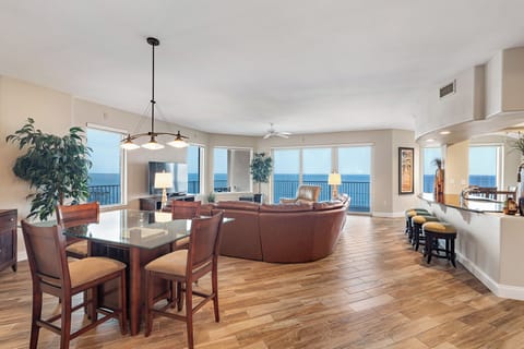 Living room and kitchen area