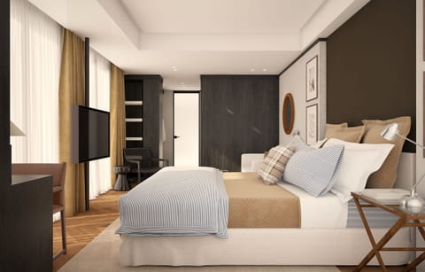 Deluxe Studio Suite | Frette Italian sheets, premium bedding, Select Comfort beds, minibar