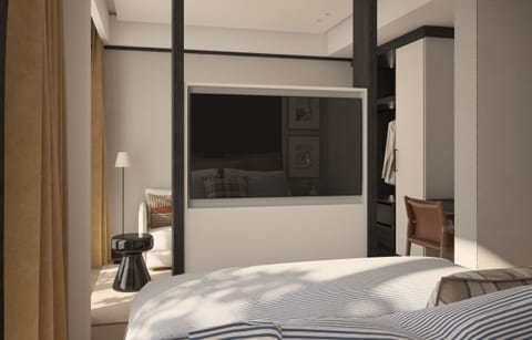 Junior Studio Suite | Frette Italian sheets, premium bedding, Select Comfort beds, minibar