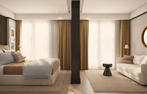 Junior Studio Suite | Frette Italian sheets, premium bedding, Select Comfort beds, minibar