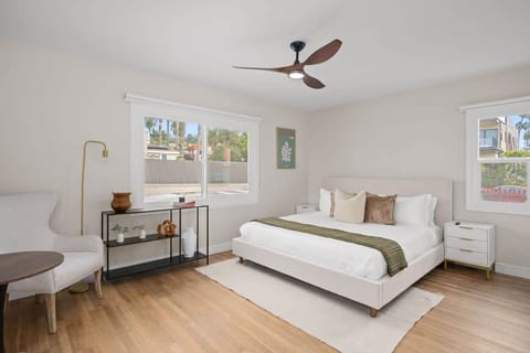 Studio Isla: Room view 
This beautiful studio is bright and open floor plan, with a King size Bed! 
It has a small TV, Kitchenette, sitting area, and en suite bathroom. 
 Two large windows make this studio bright and cheerful! 