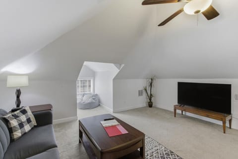 Settle into a spacious loft with plenty of room to lounge, read, or enjoy a quiet night in.