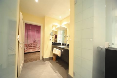 Business Double Room Single Use | Bathroom | Free toiletries, hair dryer, bathrobes, slippers