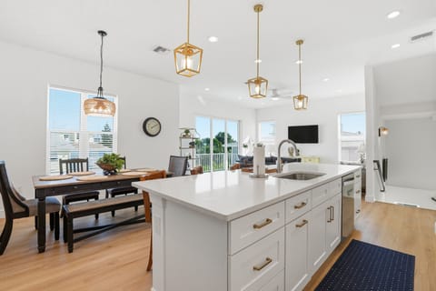 Cook comfortably in the fully stocked full kitchen with all the essentials - from pots/pans, baking sheets, cutting boards, blender, and more! 