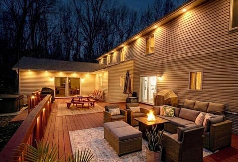 Massive deck where the conversations start 