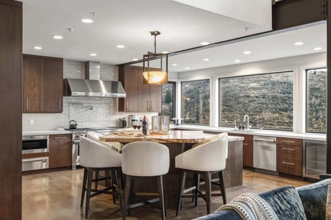 VIews from the kitchen island barstools