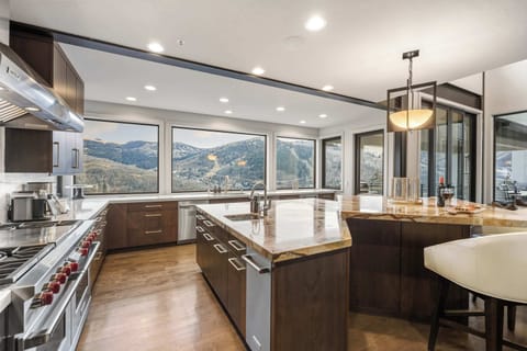 Full equipped open chefs kitchen with high end appliances