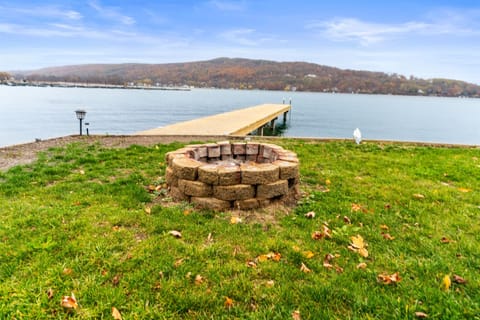 Lakeside fire pit