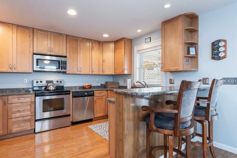 Stocked kitchen for prepping meals