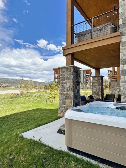 Enjoy the stunning mountain views from our private hot tub!