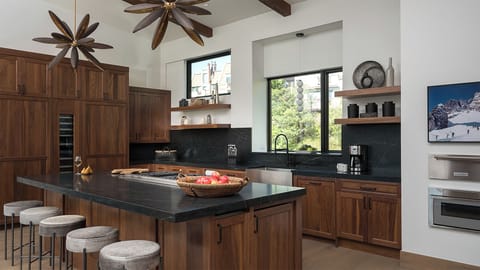 Kitchen, Upper Level -  Spacious kitchen with large island seating.