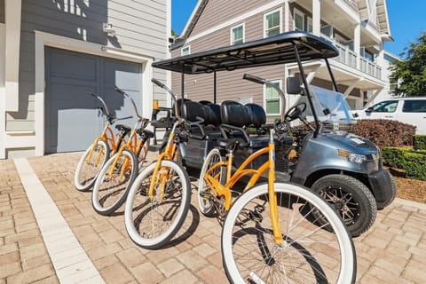 Golf Cart and Bikes provided.