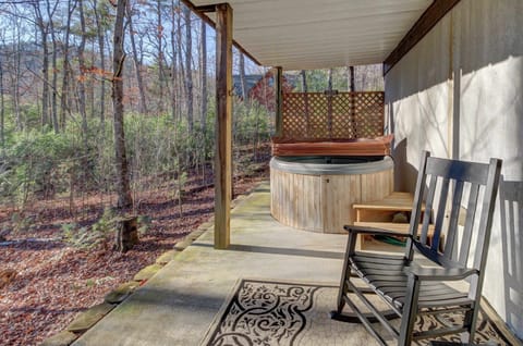 Hot tub retreat awaits. And, unwind in the bubbling hot tub while surrounded by serene forest views!
