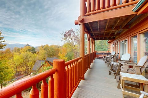 Spacious Balcony awaits. And, enjoy mountain views and fresh air while sipping morning coffee!