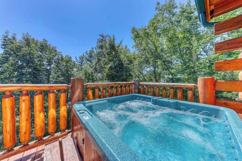 Hot Tub Oasis awaits. And, indulge in warm bubbles surrounded by nature’s beauty! Perfect for relaxation!