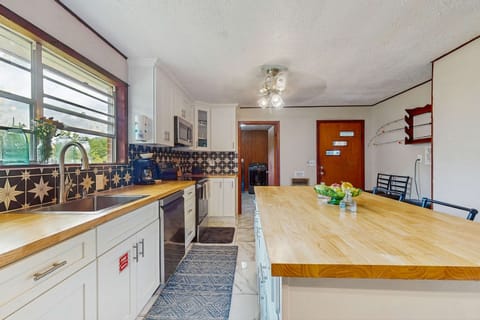 Bright space with modern appliances and a stunning view for culinary adventures!