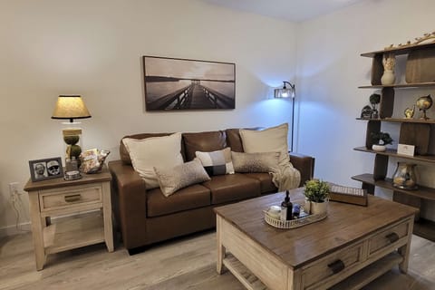 Elegantly designed for relaxation with chic decor and warm lighting!