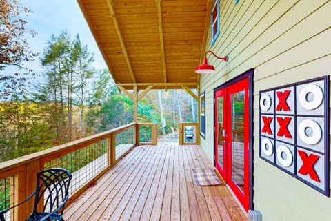 Savor scenic views and fresh air on this vibrant, spacious deck!