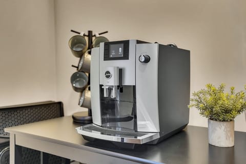 Start your day off with a push of a button! The Jura machine provides the perfect cup of morning coffee.