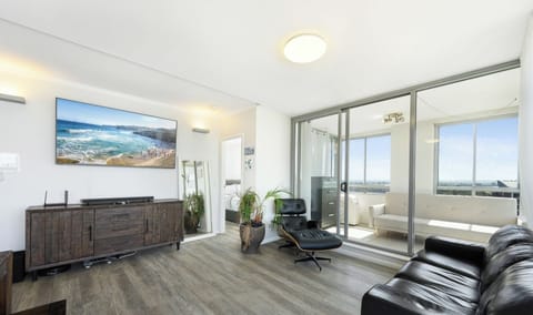 Comfortable sofa and TV