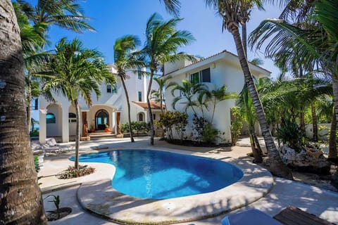 Swimming pool in front of the house