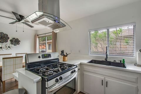 Fully equipped kitchen with modern appliances