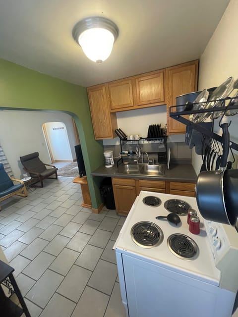 Looking into kitchen from side door
