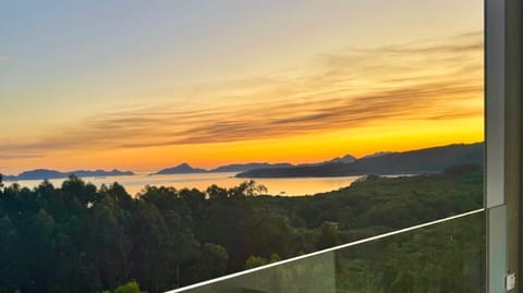 Stunning sunset views over the Atlantic from the private balcony