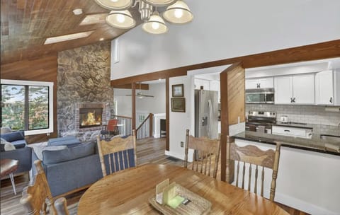 Dining area connects to kitchen and living room. 
