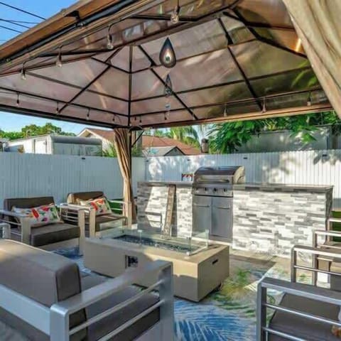 Cozy nights by the fire pit, delicious BBQs, and comfortable seating all in one place
