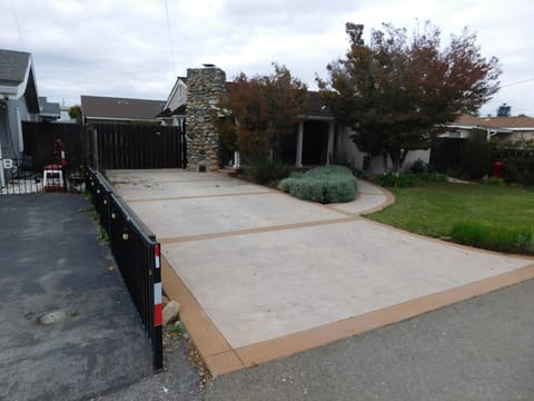 Dump location on left side of fence