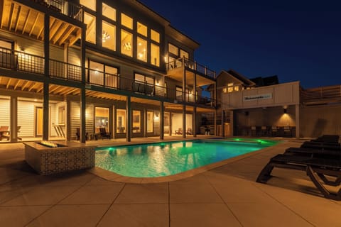 Luxurious Private Pool at Night