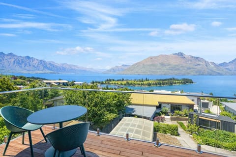 Morning coffee or evening wine with breathtaking lake and mountain views.